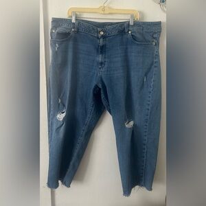 Michael Kors Distressed Capri Jeans